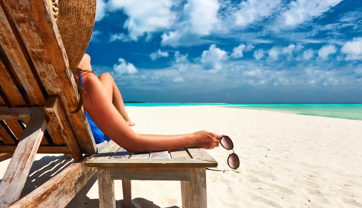 A quiet afternoon overlooking a tropical beach